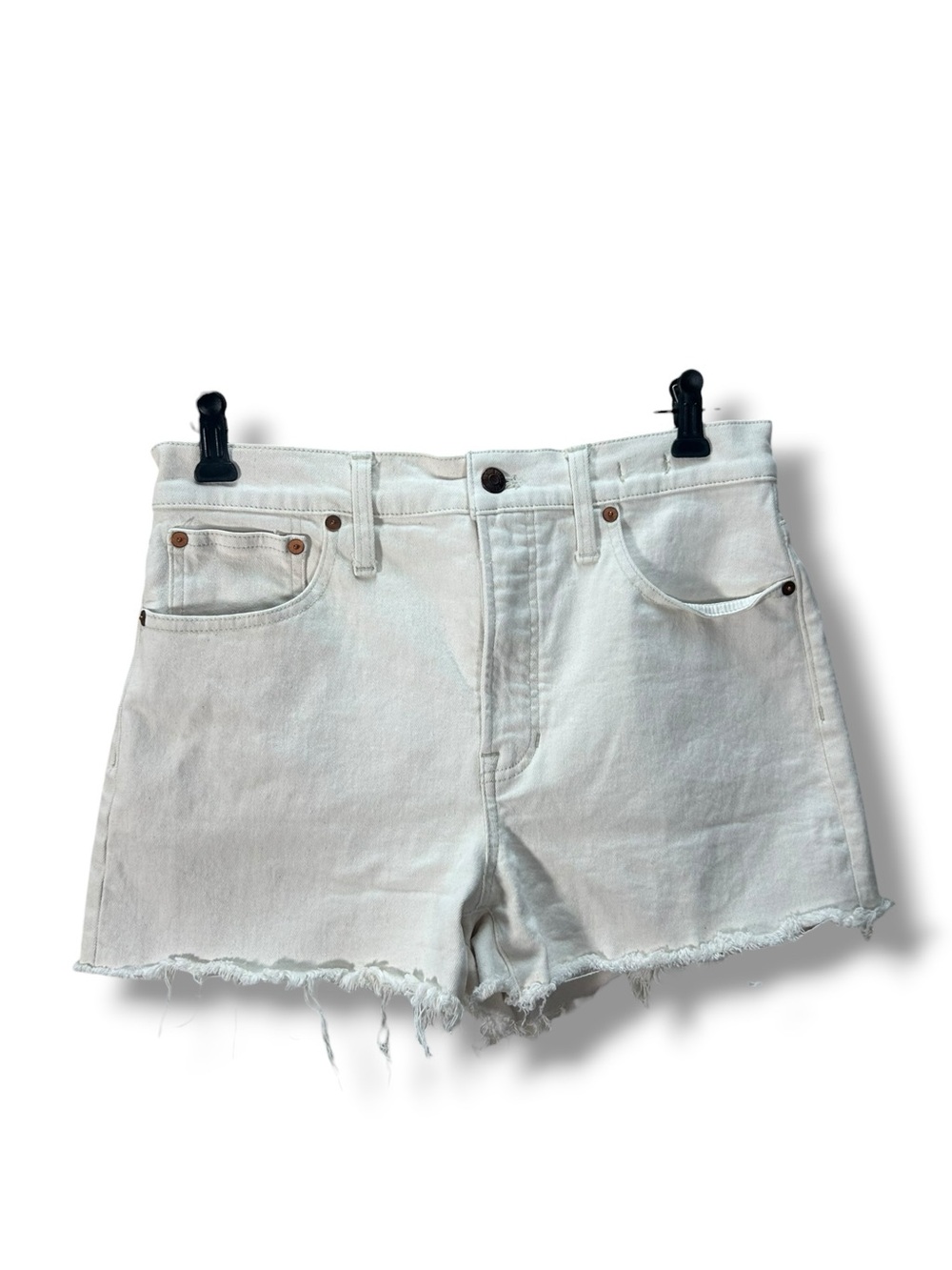 Madewell The Perfect Jean Short Cream Cutoff Denim Shorts Size 27